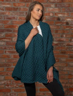 Cable Aran Wrap -The Warm Shop A704 AtlanticLead 47673.1673752984