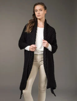 Cable Aran Wrap -The Warm Shop A704 Dark Night 1 46719.1673752982