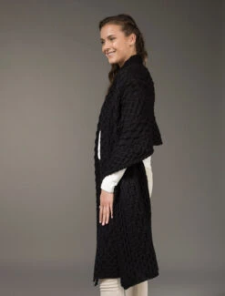 Cable Aran Wrap -The Warm Shop A704 Dark Night 2 27742.1673752982