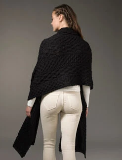 Cable Aran Wrap -The Warm Shop A704 Dark Night 3 19682.1673752982