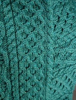 Cable Aran Wrap -The Warm Shop A704detail 96583.1556180831