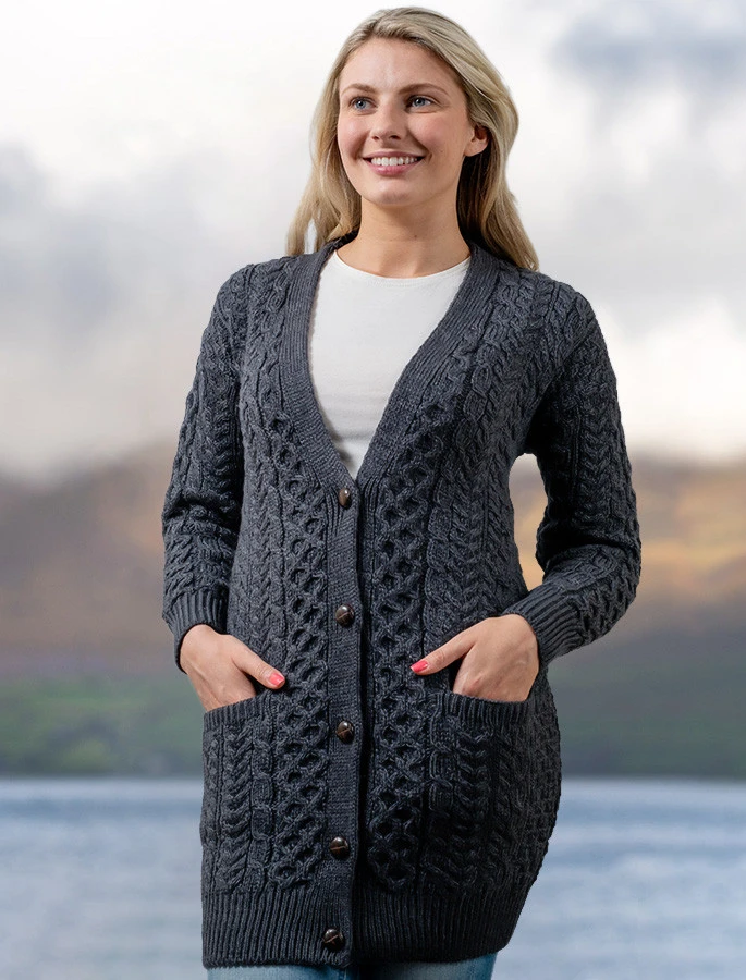 Women's Boyfriend Merino Wool Cardigan 1 Women's Boyfriend Merino Wool Cardigan