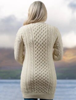 Women's Boyfriend Merino Wool Cardigan 15 Women's Boyfriend Merino Wool Cardigan -The Warm Shop A857 White 2 87181.1673752552