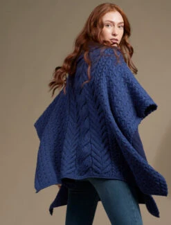 Super Soft Cowl Neck Poncho -The Warm Shop Aran 2023 Emily11788 92635.1695686835