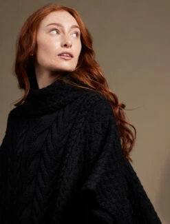 Super Soft Cowl Neck Poncho -The Warm Shop Aran 2023 Emily12000 86689.1695686836