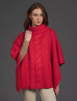 Super Soft Cowl Neck Poncho -The Warm Shop Aran 2023 Emily9576 07402.1695686833