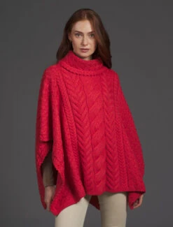 Super Soft Cowl Neck Poncho -The Warm Shop Aran 2023 Emily9585 1 90109.1695686833