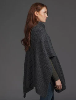 Super Soft Cowl Neck Poncho -The Warm Shop Aran 2023 Emily9716 92601.1695686834