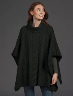 Super Soft Cowl Neck Poncho -The Warm Shop Aran 2023 Emily9764 47403.1695686834