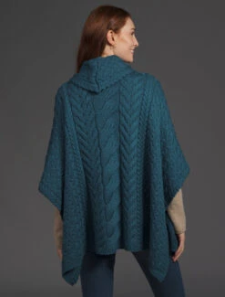 Super Soft Cowl Neck Poncho -The Warm Shop Aran 2023 Emily9887 54187.1695686835