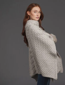 Super Soft Cowl Neck Poncho -The Warm Shop Aran 2023 Emily9938 69038.1695686832