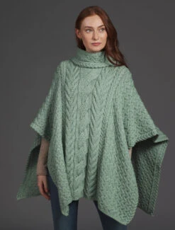 Super Soft Cowl Neck Poncho -The Warm Shop Aran 2023 Emily9990 57496.1695686831