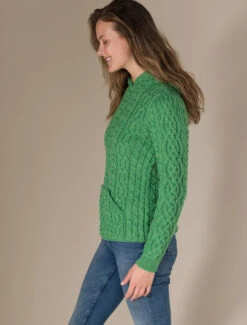 Women's Aran Kangaroo Hoodie 30 Women's Aran Kangaroo Hoodie -The Warm Shop Aran L4A7566 63504.1654865853