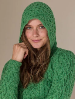 Women's Aran Kangaroo Hoodie 38 Women's Aran Kangaroo Hoodie -The Warm Shop Aran L4A7582 74312.1654865851