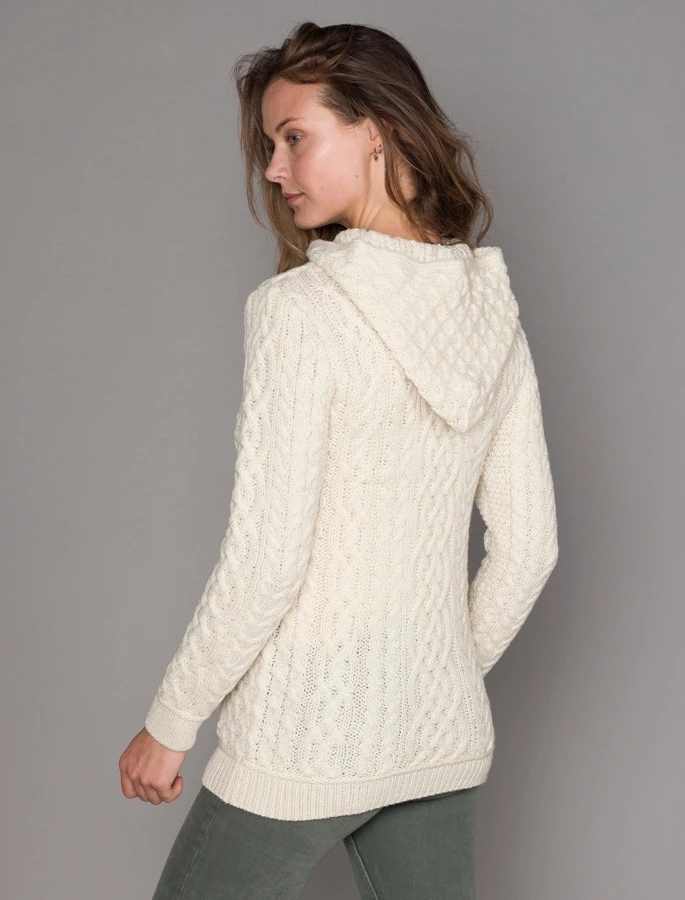 Women's Aran Kangaroo Hoodie 2 Women's Aran Kangaroo Hoodie – Bild 2