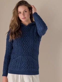 Women's Aran Kangaroo Hoodie 22 Women's Aran Kangaroo Hoodie -The Warm Shop Aran L4A8371 63211.1693838516