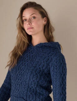 Women's Aran Kangaroo Hoodie 32 Women's Aran Kangaroo Hoodie -The Warm Shop Aran L4A8393 05890.1654793093