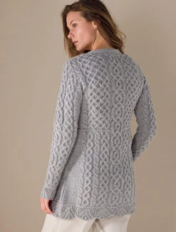 ‎Aran A-Line Lace‎ Cardigan -The Warm Shop Aran L4A8431 94176.1669214932