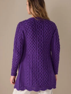‎Aran A-Line Lace‎ Cardigan -The Warm Shop Aran L4A8483 18613.1669214922