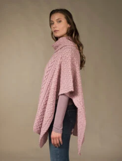 Super Soft Cowl Neck Poncho -The Warm Shop B694 Winter Rose 3 03070.1673752993