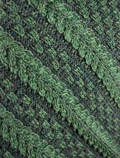 Plated Aran Poncho With Button Detail -The Warm Shop B877detail1 33960.1553083644