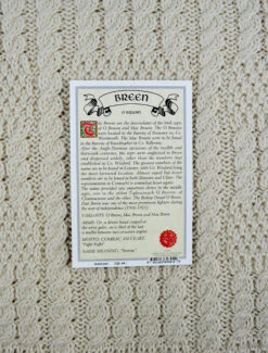 Breen Clan Scarf -The Warm Shop BREEN CREST CARD BACK 93476.1615287661