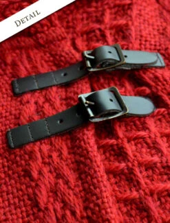 Shawl Collar Poncho With Leather Buckle Detail -The Warm Shop BW100detail 37151.1433471702