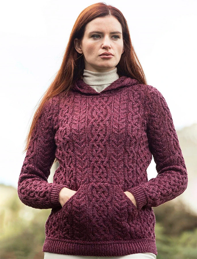 Women's Aran Kangaroo Hoodie 16 Women's Aran Kangaroo Hoodie – Bild 16