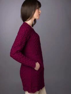 ‎Aran A-Line Lace‎ Cardigan -The Warm Shop L4A5506 59347.1669214915