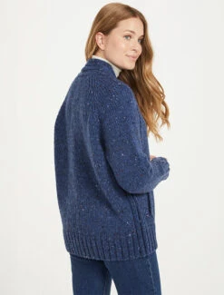 Ladies V-Neck Donegal Wool Cardigan -The Warm Shop R870 Denim 2 08118.1690552854