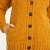 Ladies V-Neck Donegal Wool Cardigan