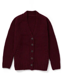 Ladies V-Neck Donegal Wool Cardigan -The Warm Shop R870 Very Berry 1 71212.1690552919