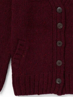 Ladies V-Neck Donegal Wool Cardigan -The Warm Shop R870 Very Berry 3 21605.1690552921