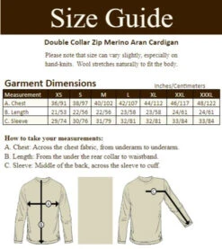 Double Collar Zip Merino Aran Cardigan -The Warm Shop X4267 36018.1509023223