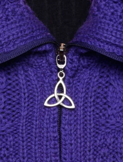 Double Collar Zip Merino Aran Cardigan -The Warm Shop X4267zip 38523.1471359026