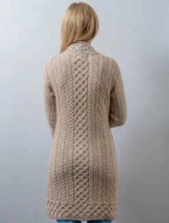 Aran Wrap Cardigan -The Warm Shop X5184 Parsnip 2 05891.1636555302