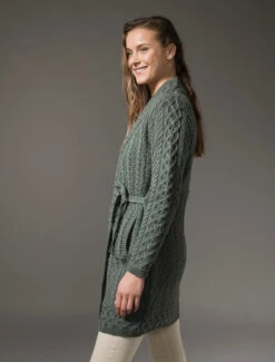Aran Wrap Cardigan -The Warm Shop X5184 Tundra 5 68711.1666357545