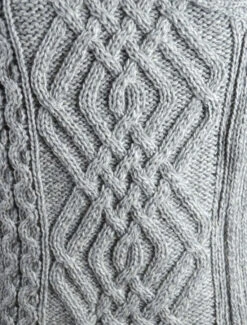 Aran Jacket With Celtic Knot Side Zip -The Warm Shop Z4630detail 00774.1603974549